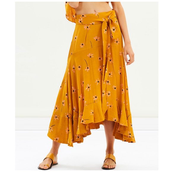 Faithfull the Brand Dresses & Skirts - Faithfull the Brand Kamares Midi Skirt Botany Prin